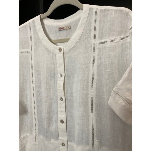 Faherty 100% Linen Shirt Dress size large - Picture 6 of 8